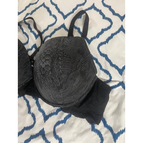 Torrid Curve Women's Black Snake Print Padded Bra - 46DD - Picture 2 of 10